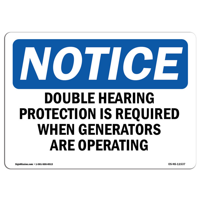 SignMission Double Hearing Protection Required While Sign Wayfair